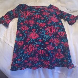 Lilly Pulitzer XS toddler dress fish coral design